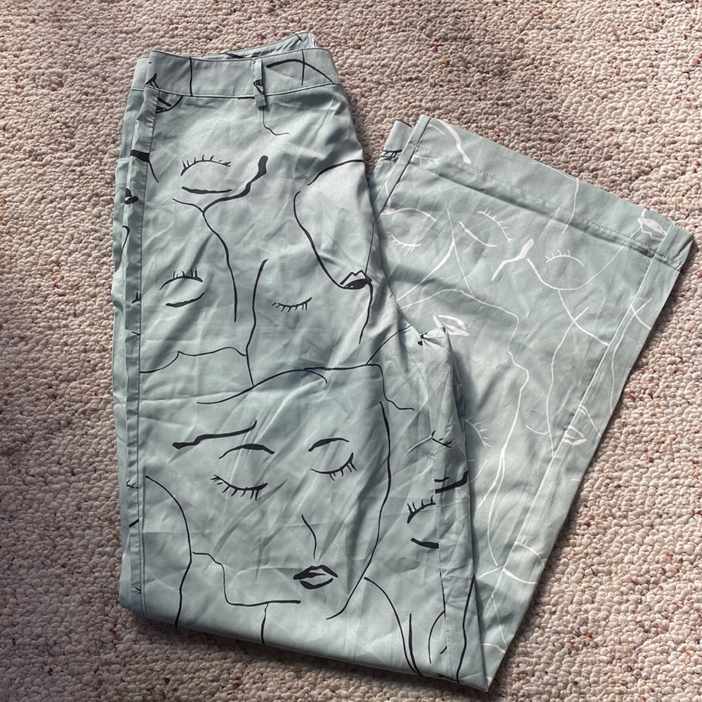 Princess Polly Mint Green Face It High Waist Trouser Pants. Run small!! - Picture 3 of 4
